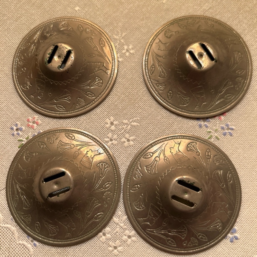 finger cymbals (zills). Vintage 4 in set  Belly Dancing